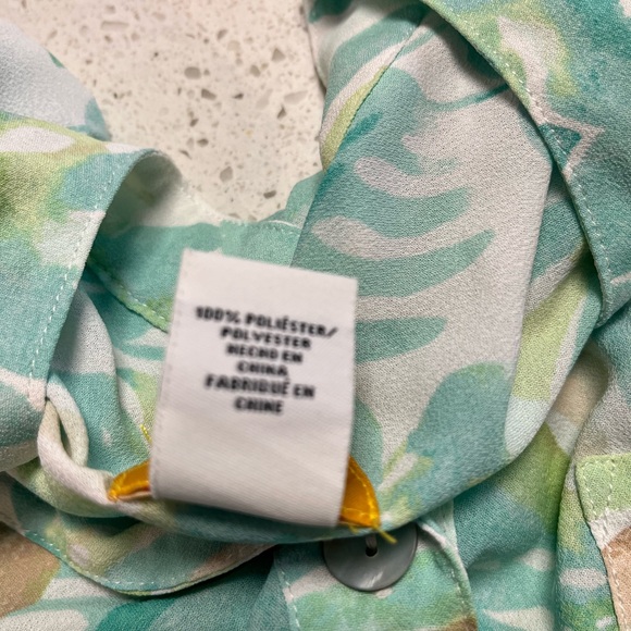 Tropical Print Women's Top - Picture 6 of 11